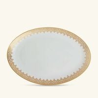 bernardaud venise serving platter oval gold 38cm