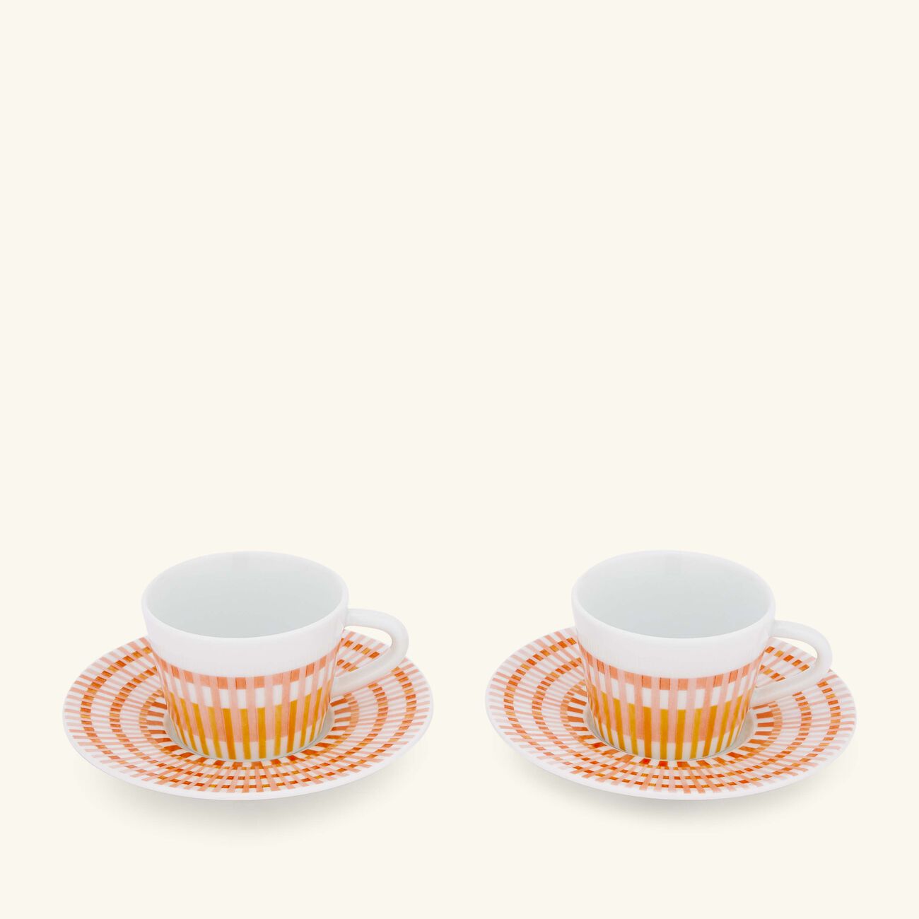 bernardaud terra rosa coffee cup saucer orange set of 2