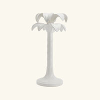 les ottomans palm trees candle holder white