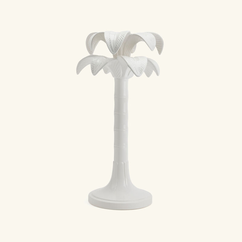 les ottomans palm trees candle holder white