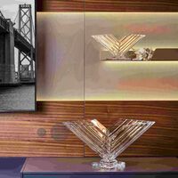 mario cioni c crystal v shape centerpiece clear