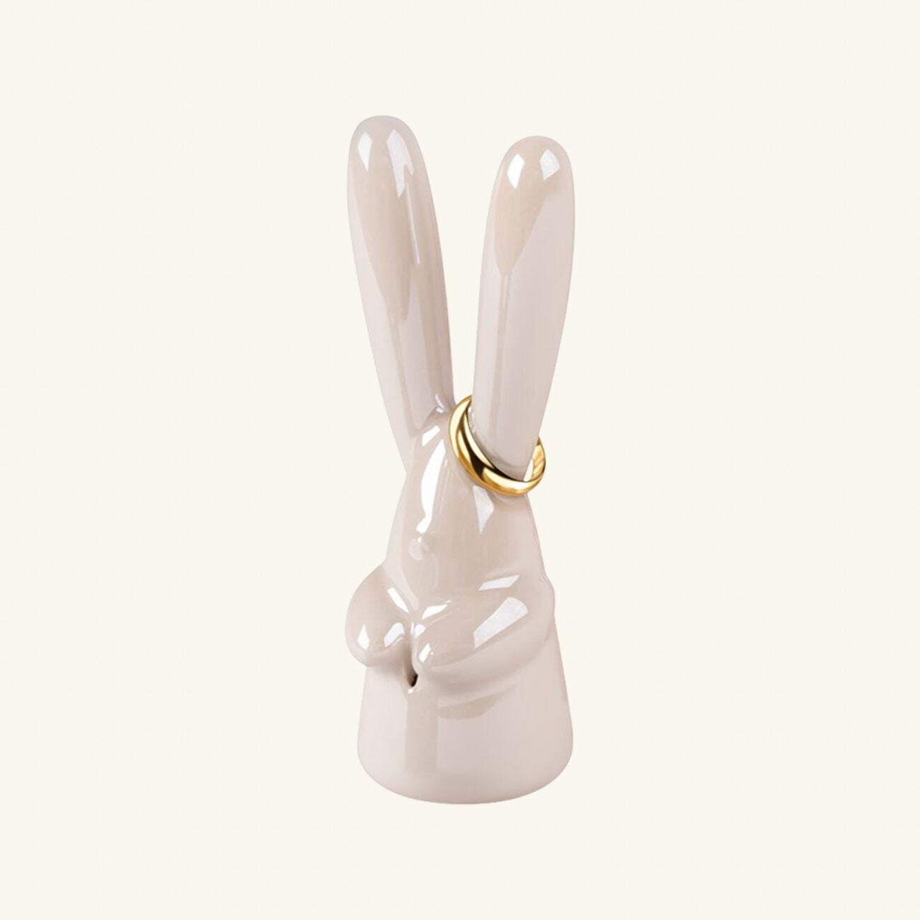lladro bunny sculpture small white