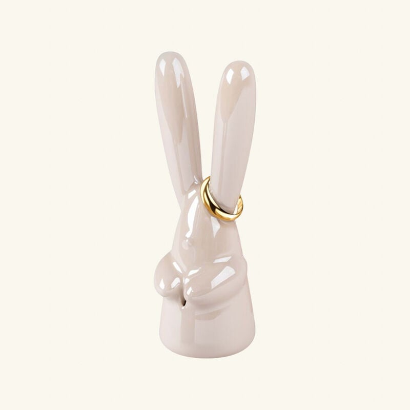 lladro bunny sculpture small white