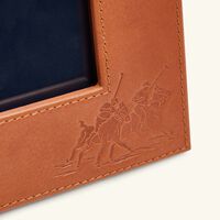 ralph lauren home bedford garrett leather frame brown 13x18 cm