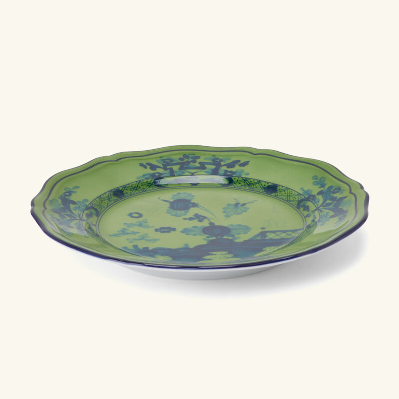 ginori 1735 oriente italiano malachite bread plate round green 17cm