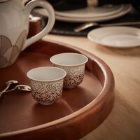 Tamrah by Razan Alazzouni Dates Spread Top Arabic Coffee Cup Gold Set of 2 silsal tamrah by razan alazzouni dates spread top arabic coffee cup gold set of 2