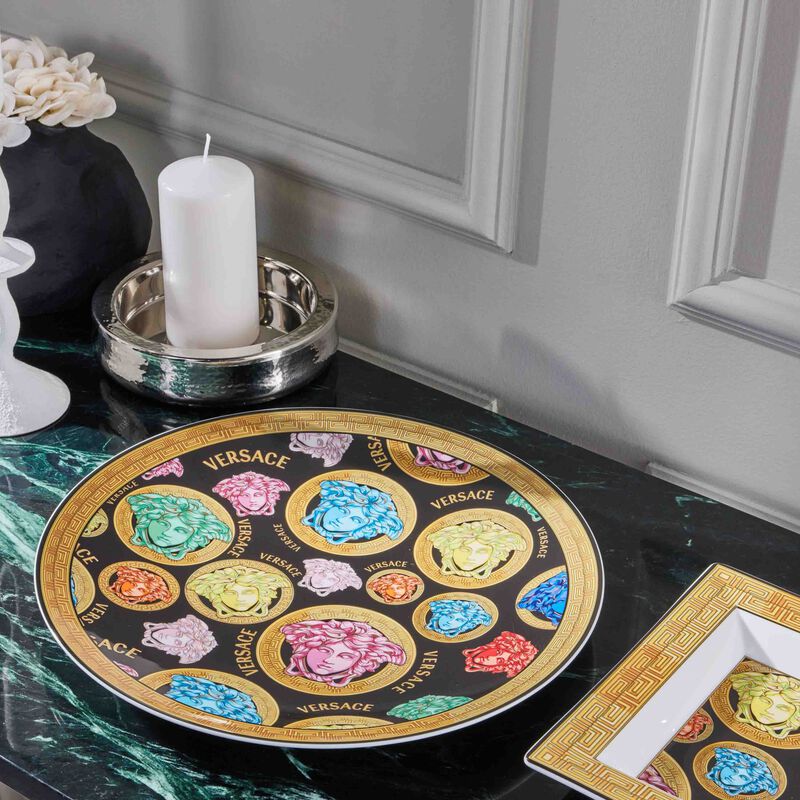 versace medusa amplified charger plate round 33cm