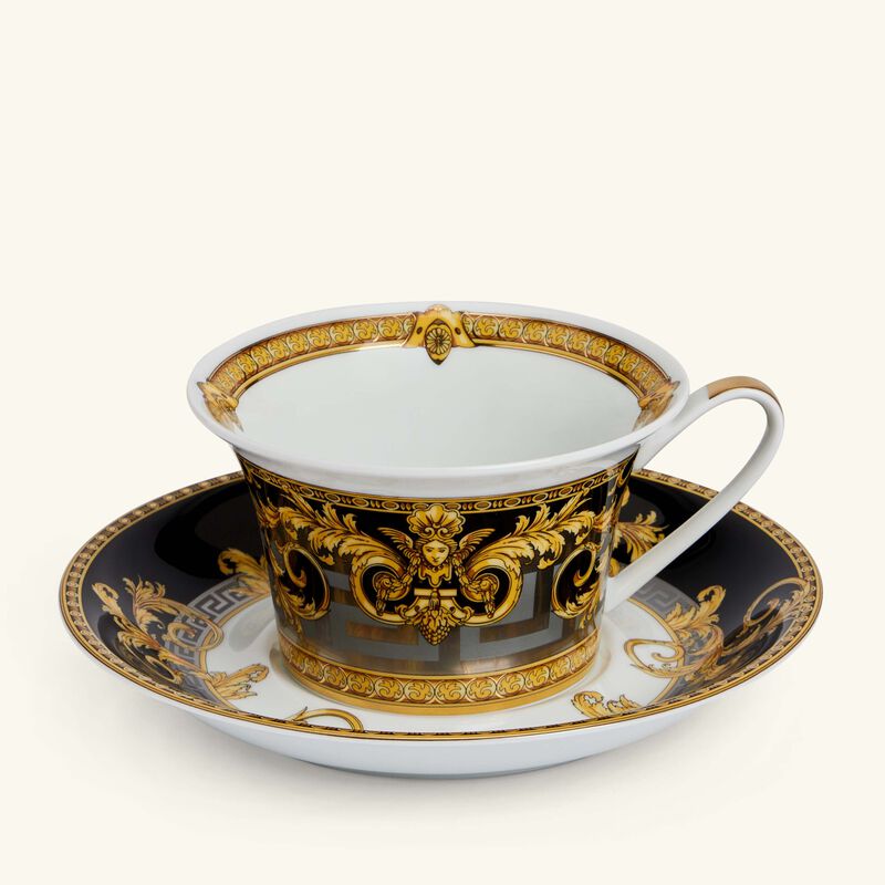versace prestige gala coffee cup saucer black