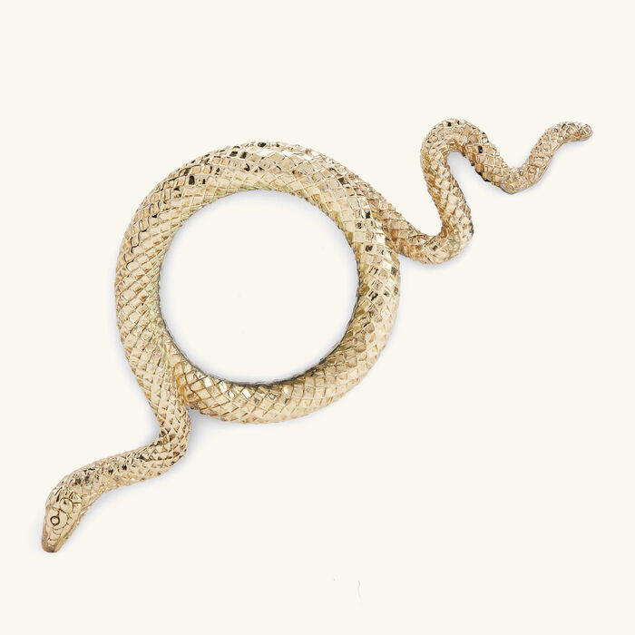 l objet snake magnifying glass large gold