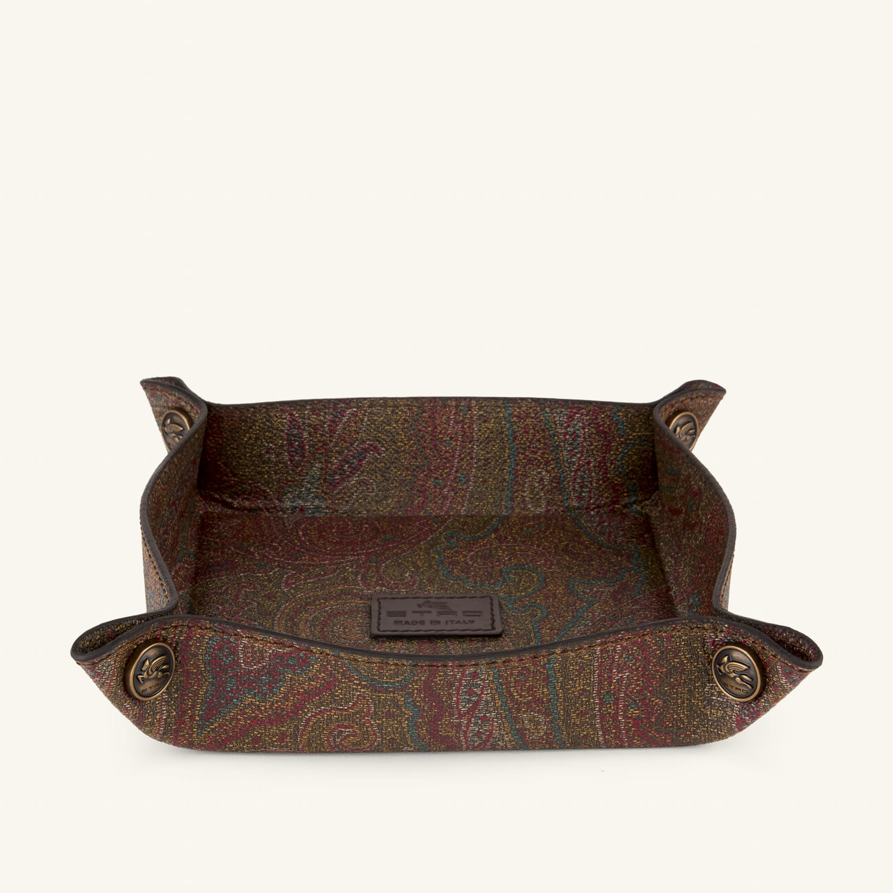 etro arnica decorative tray square brown 15cm