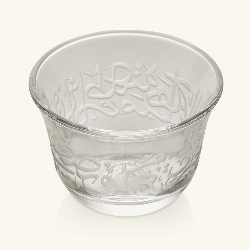 dimlaj thuluth arabic coffee cup clear set of 6