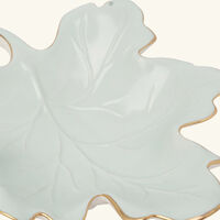 villari autumn fig leaf trinket tray small grey