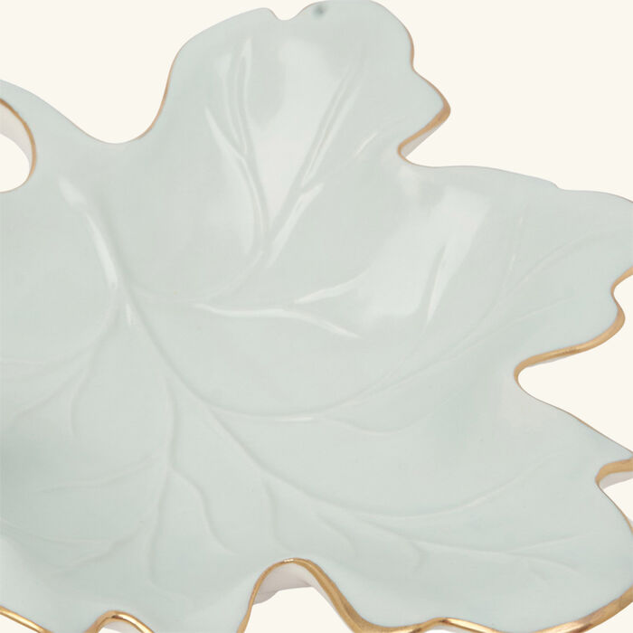 villari autumn fig leaf trinket tray small grey