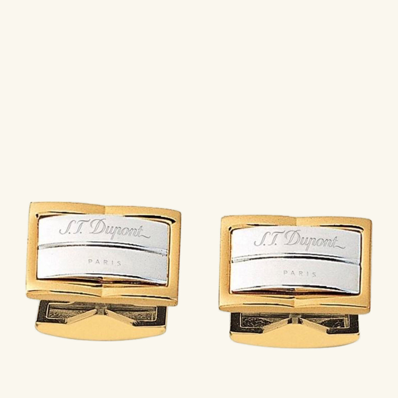 st dupont gatsby cufflinks gold