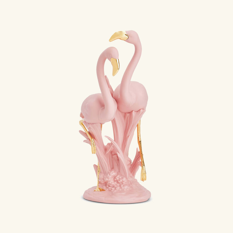 lladro the flamingos sculpture medium pink
