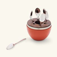 christofle mood roland garros coffee spoons orange set of 6