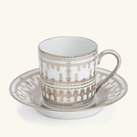 haviland tiara coffee cup saucer silver set of 4