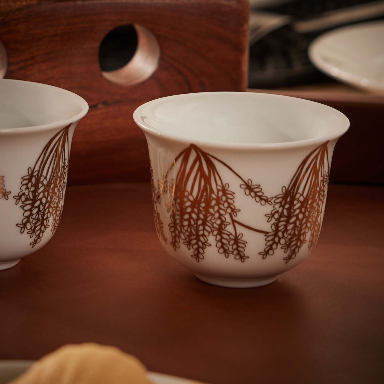 Tamrah by Razan Alazzouni Branch Arabic Coffee Cup Gold Set of 2 silsal tamrah by razan alazzouni branch arabic coffee cup gold set of 2