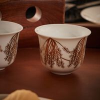 Tamrah by Razan Alazzouni Branch Arabic Coffee Cup Gold Set of 2 silsal tamrah by razan alazzouni branch arabic coffee cup gold set of 2