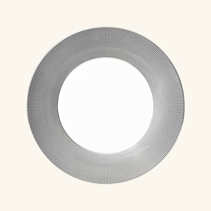 Maille Platine Service Plate Round Silver 31cm bernardaud maille platine service plate round silver 31cm