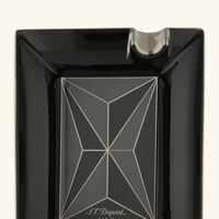 st dupont fire x ashtray rectangular large black