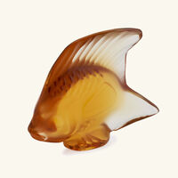lalique fish figurine small yellow
