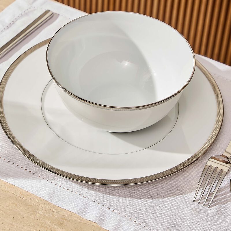 Maille Platine Noodle Bowl White 50cl bernardaud maille platine noodle bowl white 50cl