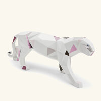 lladro panther sculpture small grey