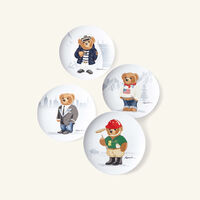 ralph lauren home haven bears dessert plate round white set of 4