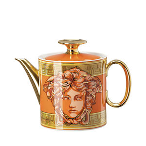 Orange Coin Tea Pot, medium