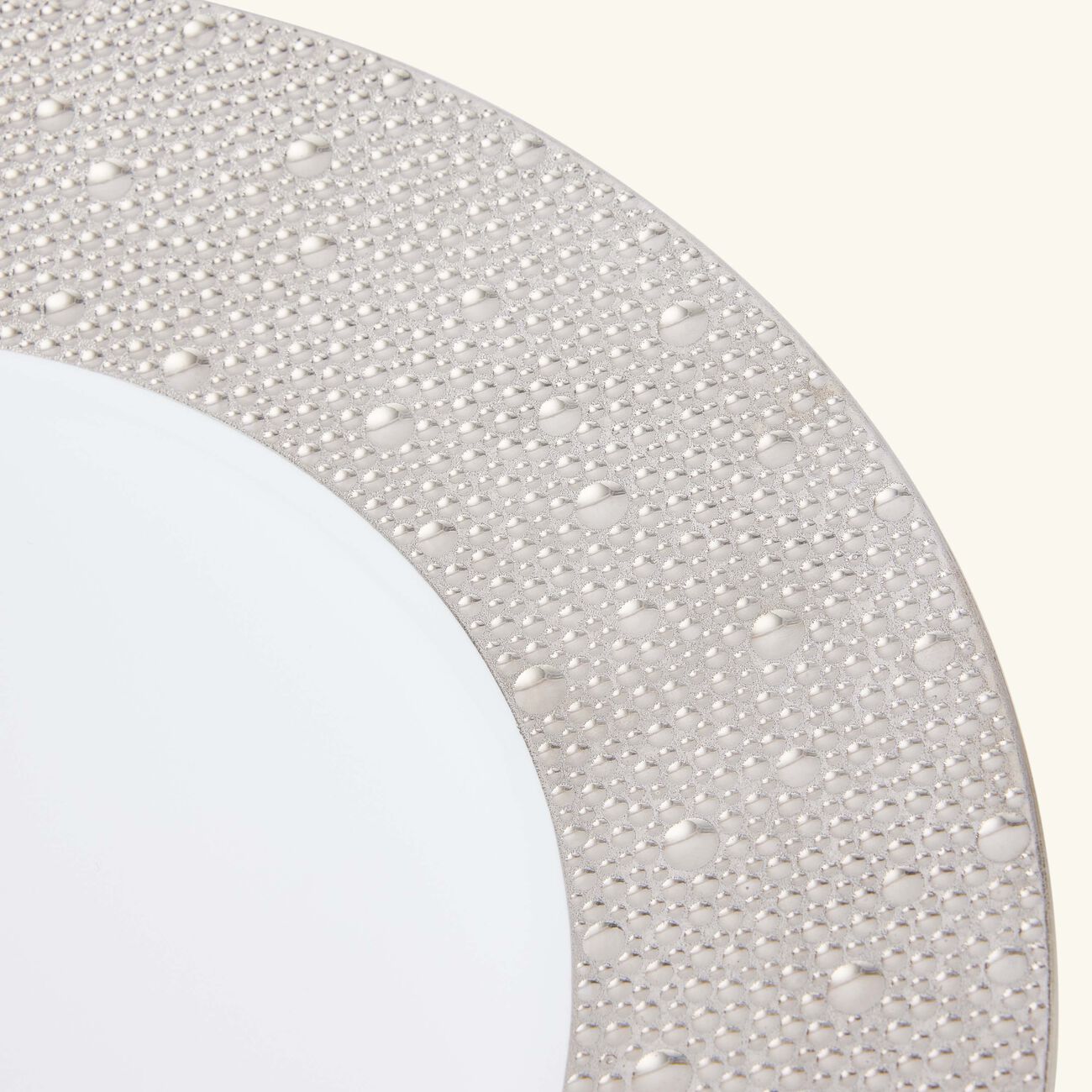 bernardaud ecume service plate round silver 29cm