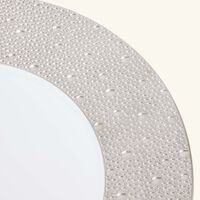 bernardaud ecume service plate round silver 29cm