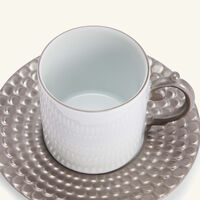 l objet aegean coffee cup saucer silver set of 2