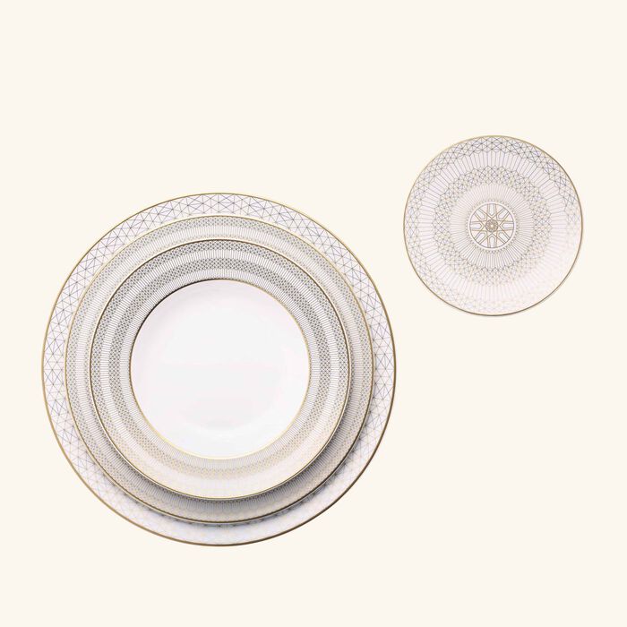 baccarat arcadia soup plate gold platinum 23cm set of 2