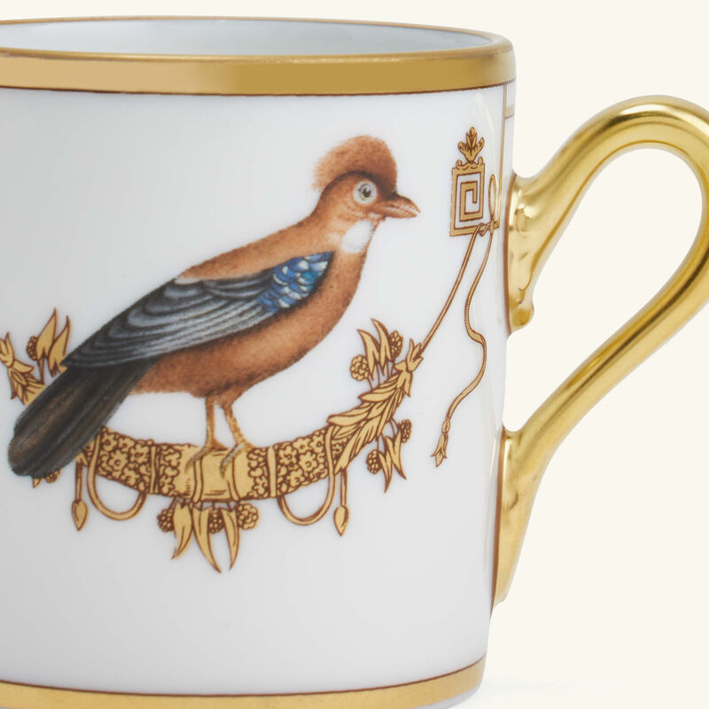 Volière Geai Coffee Cup Gold ginori 1735 voli re geai coffee cup gold