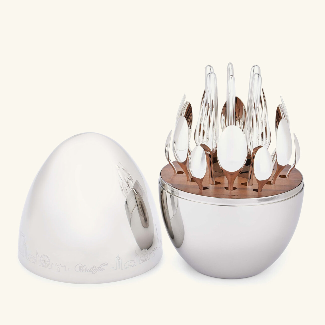 christofle mood dubai skyline set 24 pieces silver plated