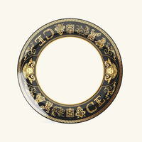 versace virtus gala plate round black 20cm