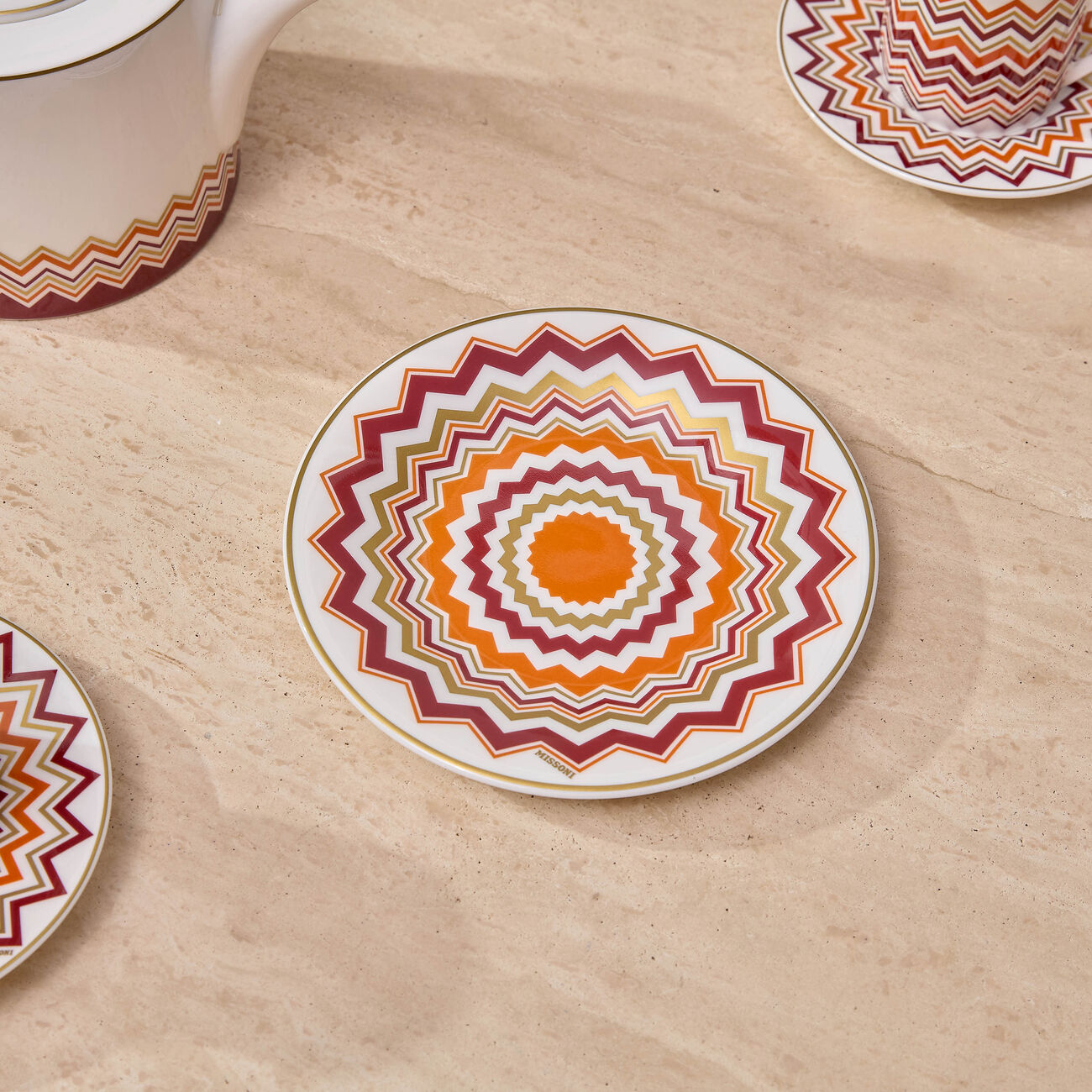 missoni home iconic bread   butter plate round 15 cm set of 2