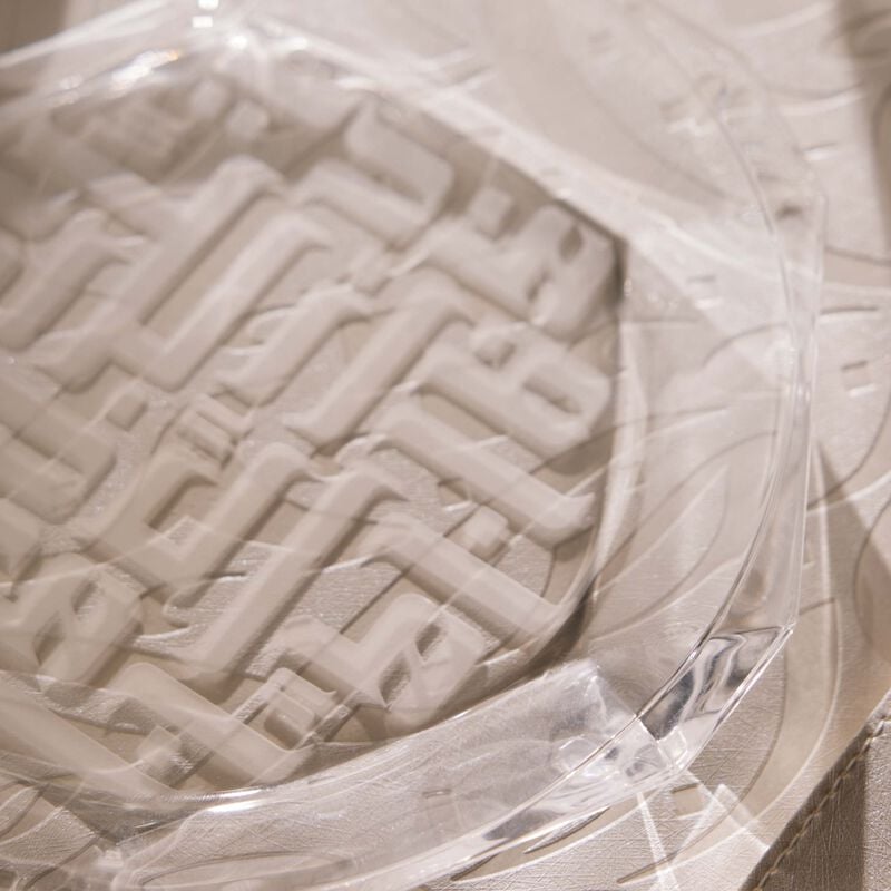 dimlaj dar bread plate clear 18cm set of 4