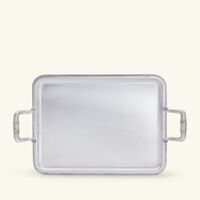 Malmaison Serving Tray with Handles Rectangular Medium Silver Plated christofle malmaison serving tray with handles rectangular medium silver plated