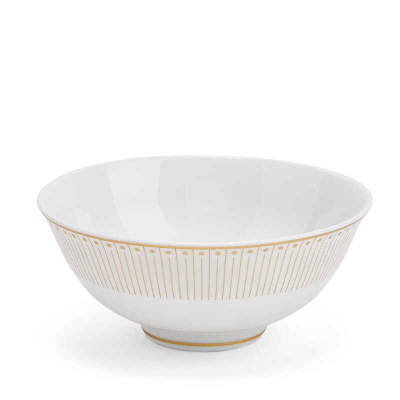 Malmaison Impériale Porcelain Chinese Rice Bowl Gold Finish, large