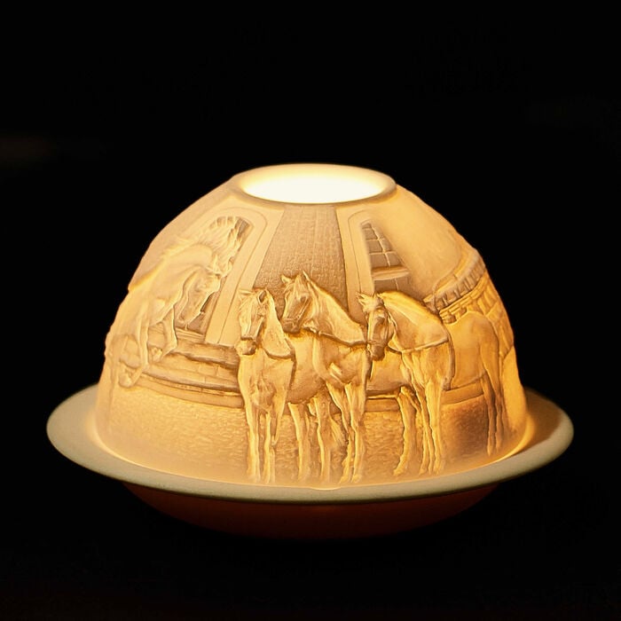 bernardaud revesrie equestre lithophanie