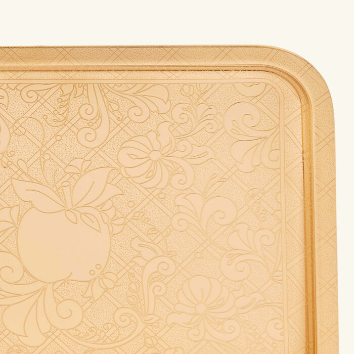 christofle jardin d eden serving tray rectangular small gold