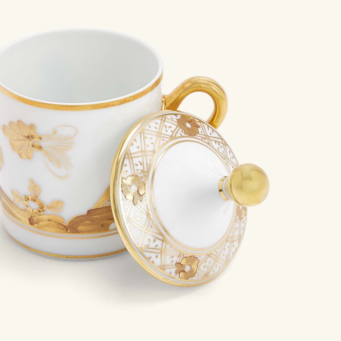 ginori 1735 oriente italiano coffee cup with plate cover gold set of 2