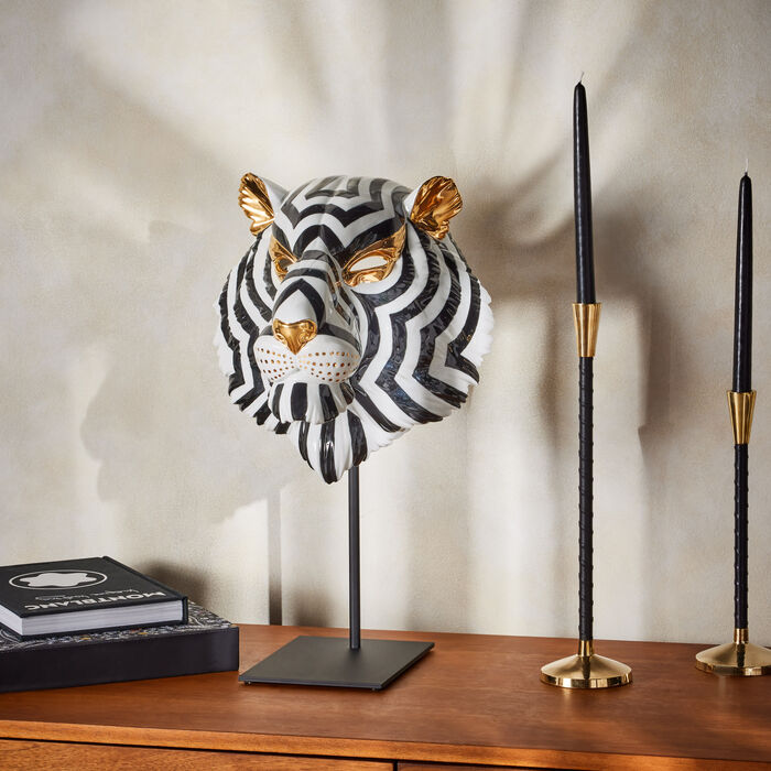 lladro tiger mask