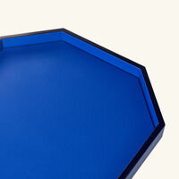 baccarat octogone tray medium blue