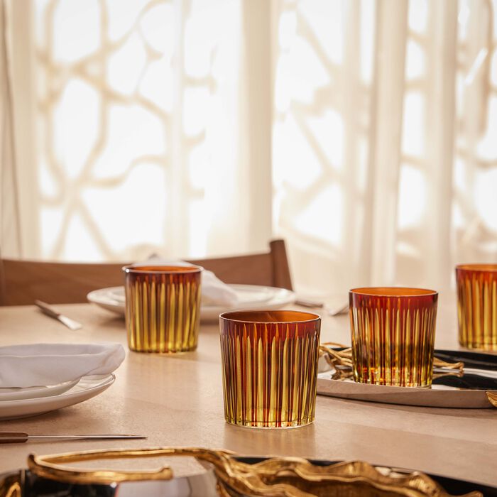 l objet prism double old fashioned glasses amber set of 4