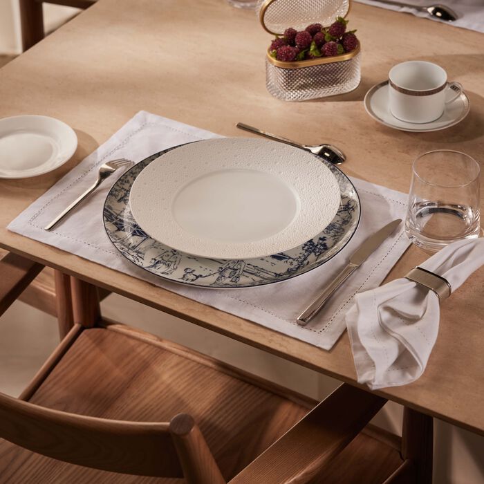 bernardaud ecume dinner plate round white 26cm