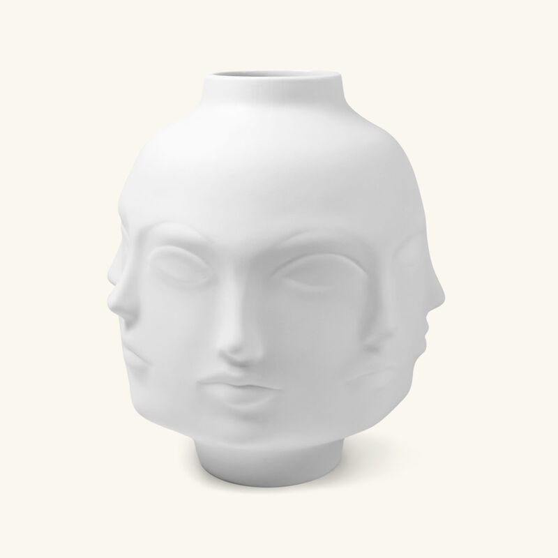 مزهرية دورا مار متوسطة بيضاء large