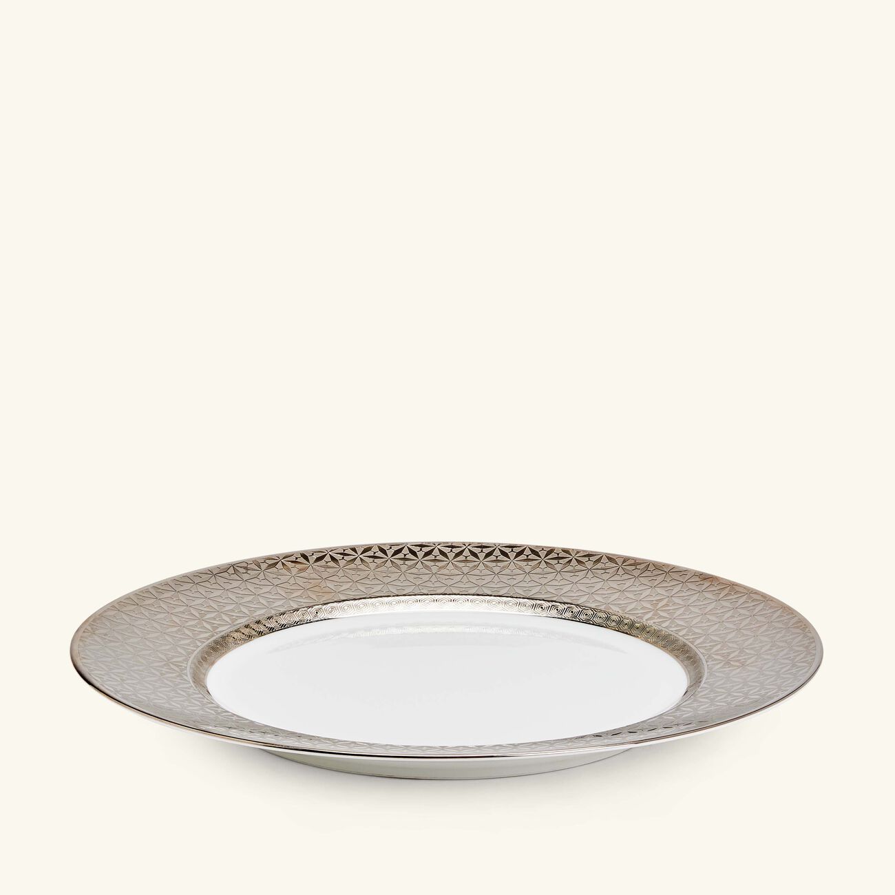 bernardaud divine dinner plate round silver 26cm